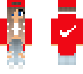 red nike girl