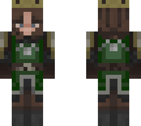 short hair female green knight