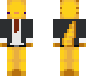 yellow axolotl in suit