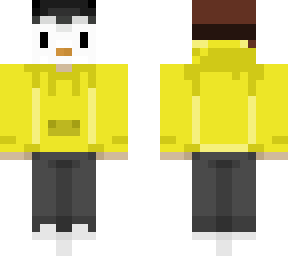 yellow hooded guy in penguin mask