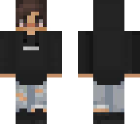 black hood and jeans