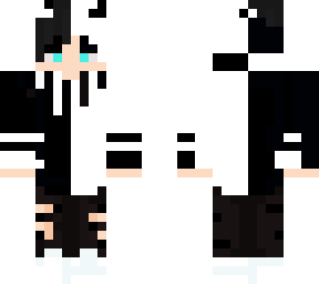 blake and white hoodie with devil horns