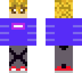 blond boy in blue shirt