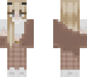 blonde, dark academia girl skin