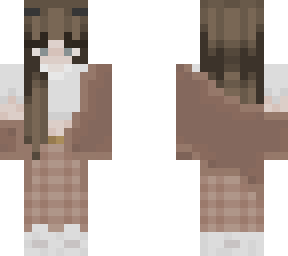 brunette, dark academia girl skin