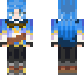 changed color zelda  blue hair (edit of zelda botw2 fixed by poyo0469)