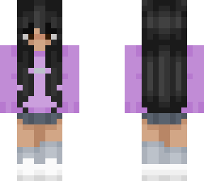 edit creds to original black hair and lavender hoodie