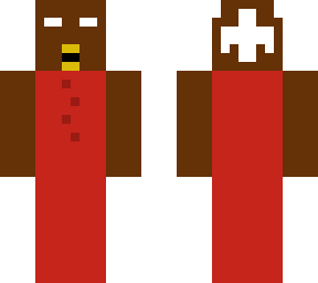 granny in red dress
