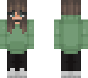 green sweatshirt girl