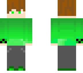 long hair green boy