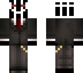 masked half and half in suit