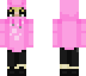 person in pink frog hoodie with bubbles