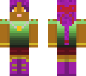 purple princess. but not really princess and i accidentally made her look sad