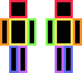rainbow pixel character