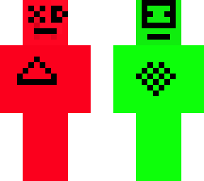 red and green funny skin