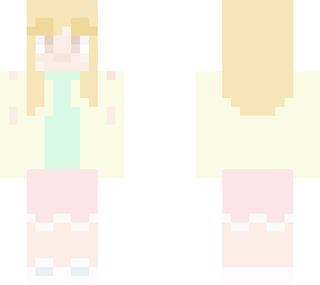 sandy hair and pastel clothes//