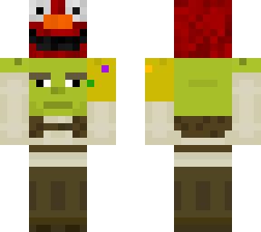 shrek holding elmo