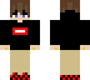 supreme boy with red shoes