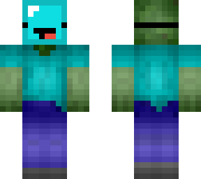 zombie with skeppy mask
