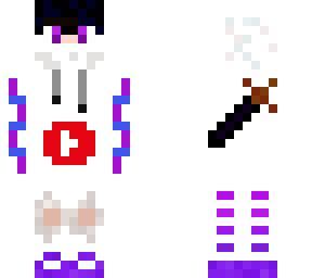 a skin for anyone use it and enjoy ! v0.7 (purple/violet and obsidian sword )