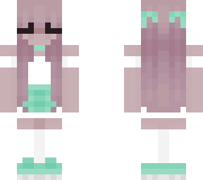 aesthetic pink & mint girl