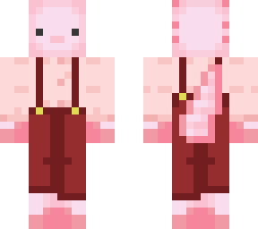 axolotl in fancy-ish clothes
