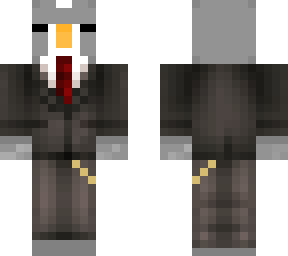 bird with a suit