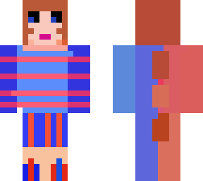 blue and red girl
