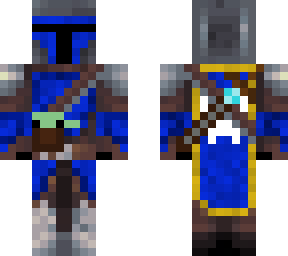 blue mandolorian comander