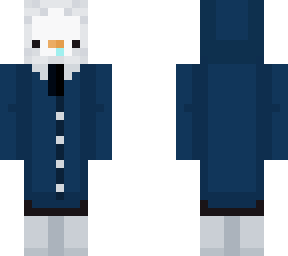 blue pengi with a tie