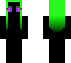enderman girl with green hair
