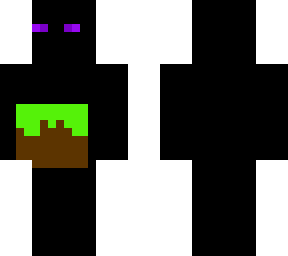 enderman with grass block (accidentaly did it on outer layer)