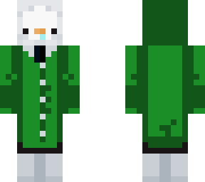 green pengi with a tie