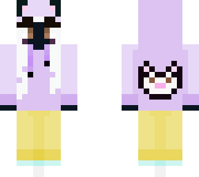 panda girl with pastel wolf hoodie (rolled up) repost with hood up