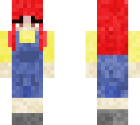 red hair with overalls