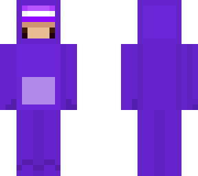 arggo in purple suit as a teletubbie