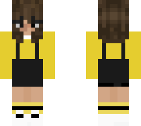 black and yellow collar shirt with skirt jumper
