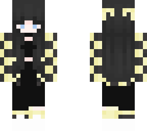 black hair girl in yellow demon slayer robe