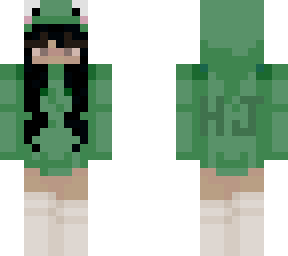 black haired frog girl