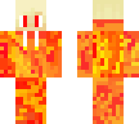 blonde kid with fire clothes