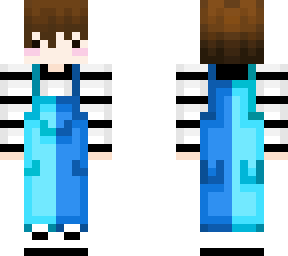 blue overalls