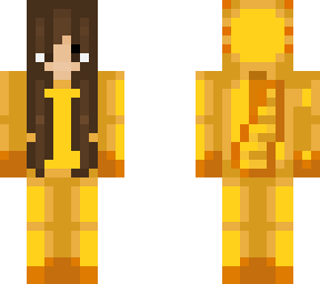 brown hair girl in yellow axolotl idk :)