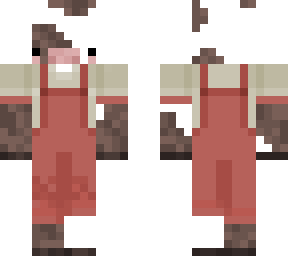 cow with red overalls (not my skin)