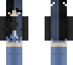 cute blue/black haired girl
