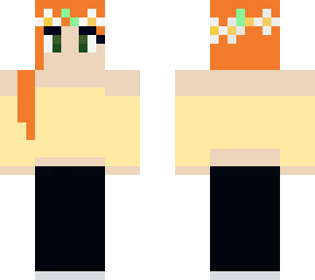 cute red head with flower crown
