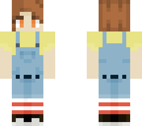 girl in overalls