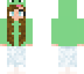 girl with frog hoodie