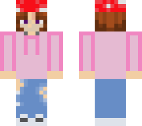 mushroom girl (short brown hair)