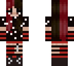 split dye red and black e-girl
