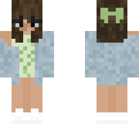 vine dress with jean jacket